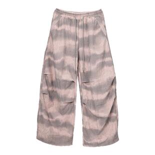 CBXLAB儿童街舞潮牌脏粉灰染’破洞香蕉裤‘爵士舞运动裤美式jazz