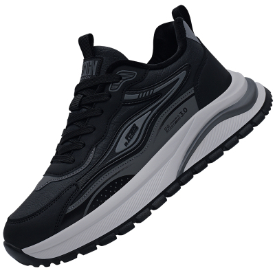 莎蓓莉冬季休闲老爹鞋皮面工作鞋