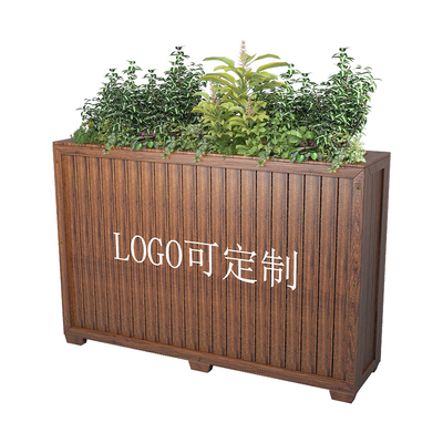 广场商业街隔断花箱上奶茶店外摆