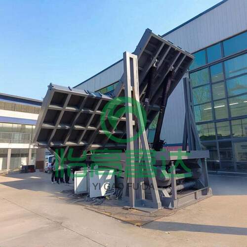 高精度可翻转电缸升降平台 大型异形台面可倾斜固定剪叉式升降机