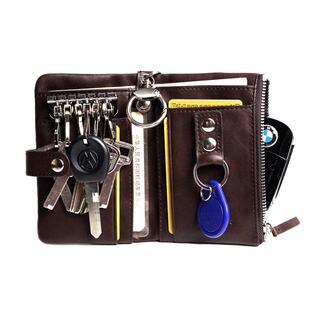 钥匙包男士真皮多功能车锁匙扣套收纳腰挂驾驶证拉链女零钱包网红