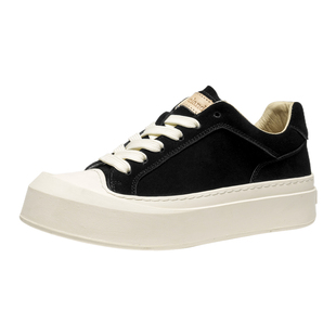 枫叶男鞋复古板鞋男加绒百搭厚底增高休闲鞋子潮真皮女鞋冬季棉鞋