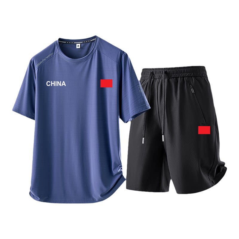 国家队同款男夏轻便运动两件套