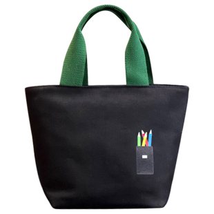 日式帆布拉链手提包饭盒袋子便当包学生手拎小布包上班通勤妈咪包