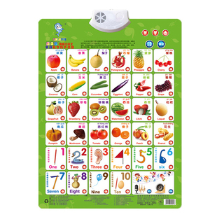 拼音启蒙儿童早教幼儿英语识字认知宝宝认字挂图有声数字卡片全套