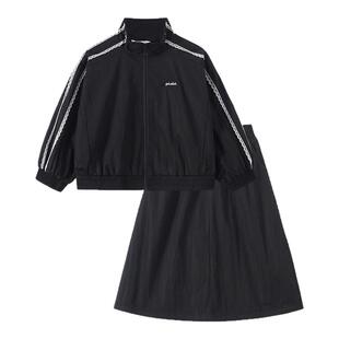 植木女童套装2026春秋新款中大童外套半裙套装儿童运动套装童装