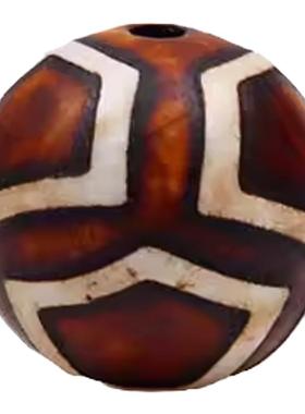 西藏圆珠单珠大龟甲寿天珠手链项链吊坠玛瑙配件散隔顶珠文玩佛珠