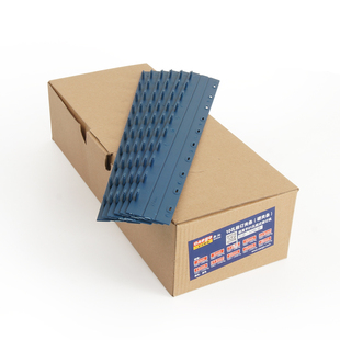 OAEGO文仪易购 A4梳式打孔机10孔装订夹条3-28mm蓝色塑料夹条压边条50根/盒 标书合同档案文件装订夹条