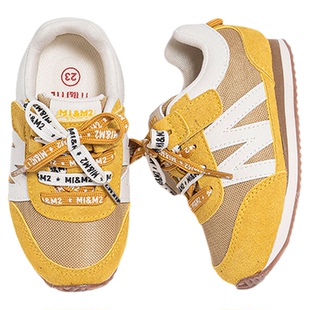 m1m2西班牙童鞋儿童运动鞋新款软底鞋复古透气德训鞋男女童阿甘鞋