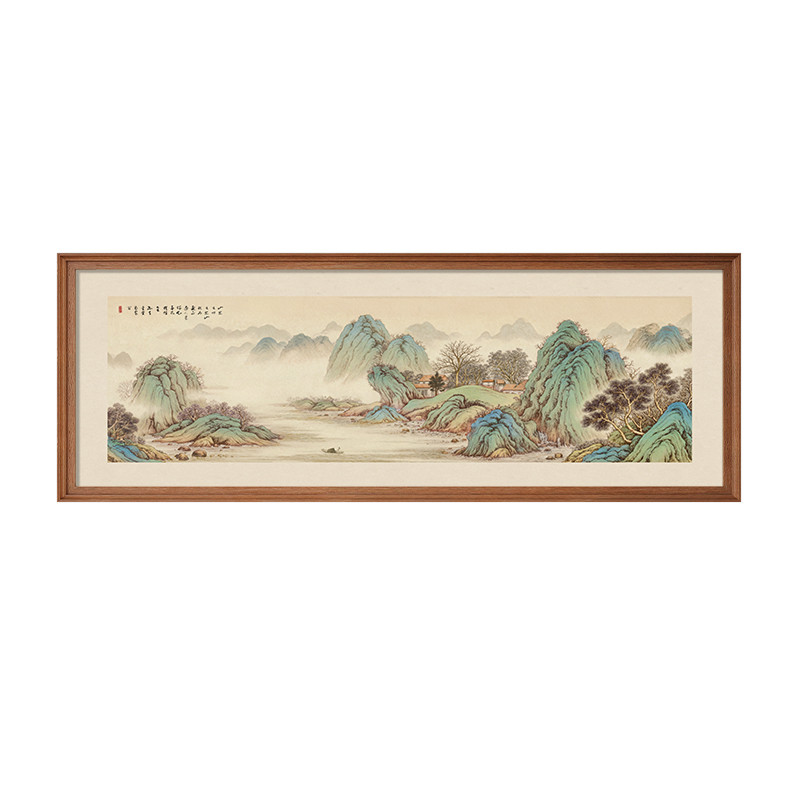 背后有靠山新中式办公室装饰画