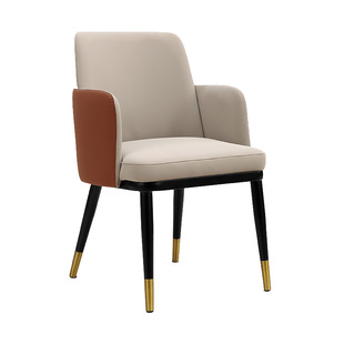 撞色拼接设计高颜值洽谈椅客厅接待访客椅舒适休闲单人皮椅会客椅