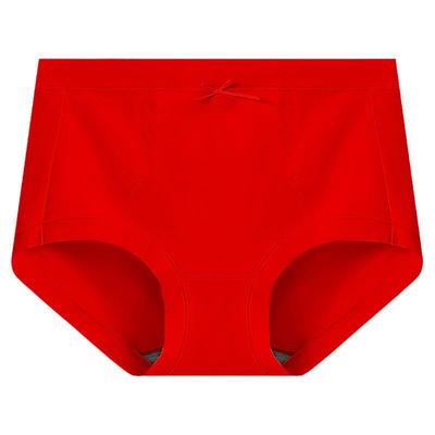 彩田女内裤大红棉莫大弹力舒滑亲肤高腰微收腹女士抗菌底裆三角裤