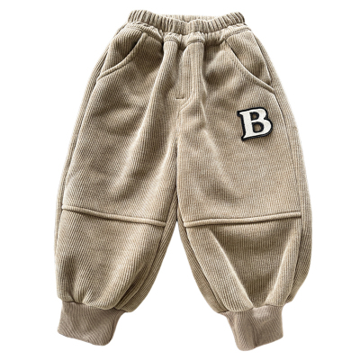 加绒男童裤子冬季保暖灯芯绒长裤