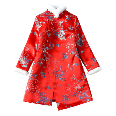 保暖兔毛领外套少女婚宴复古棉服