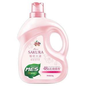 洁劲100樱花大道洗衣液3KG桶装洁净去渍除菌除螨持久留香整箱批发