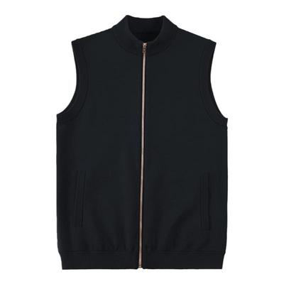 布先生无袖拉链羊毛背心