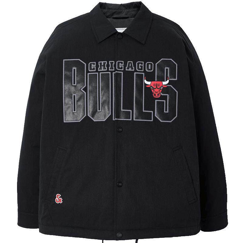 杰克琼斯奥特莱斯NBA联名公牛队2025年冬季款羽绒服男装百搭外套
