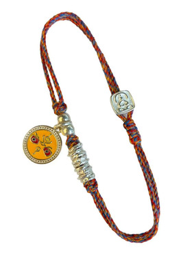 【真祝福】S925银黄财神藏式手绳