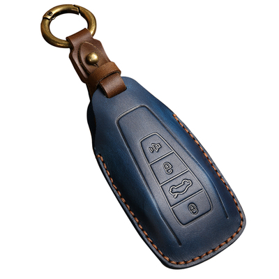 头层牛皮吉利官方手工定制钥匙套