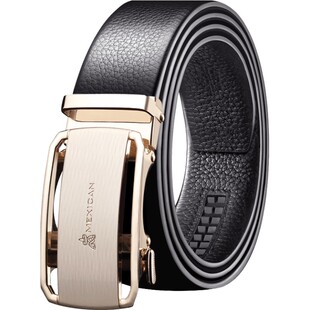 木盒礼盒装 稻草人腰带男真皮纯牛皮 中年爸爸皮带送老公礼物实用