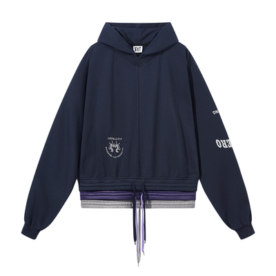 EXITMODE BY BLINDNOPLAN 25SS 多层腰裤子卫衣丝网印拼接连帽