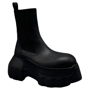 R0高帮章鱼底街潮男女切尔西大头靴子高跟厚底恨天高10CM内增高鞋