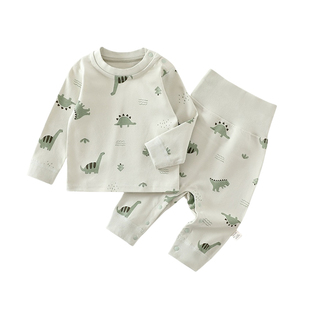 宝宝衣服春秋纯棉睡衣打底婴幼儿高腰护肚裤婴儿秋衣秋裤分体套装
