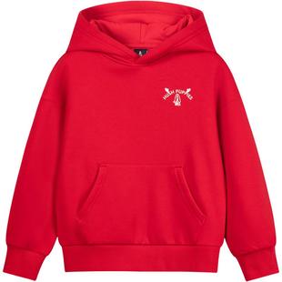 暇步士童装儿童加绒帽衫25秋冬新品男童保暖厚卫衣新年款女童卫衣