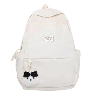 小清新书包初中女生2024新款高颜值简约大容量双肩包旅行电脑背包