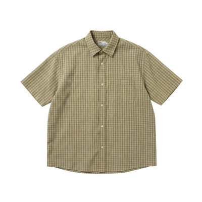 BUTTBILL莱赛尔亚麻混纺短袖衬衫