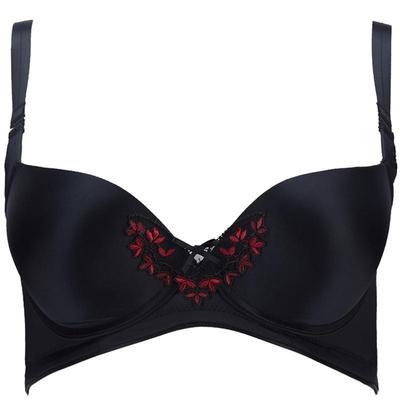 贝佳人性感珠光缎面聚拢光面文胸