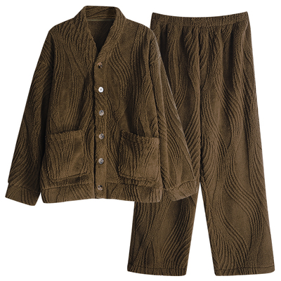 珊瑚绒情侣睡衣套装保暖家居服