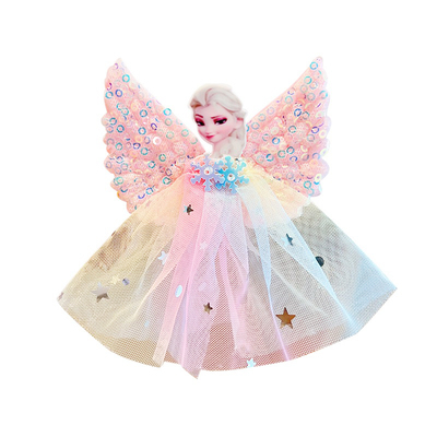 爱莎公主冰雪奇缘网纱裙发夹