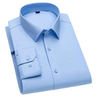 莫代尔+桑蚕丝轻奢商务长短袖衬衫男春夏季薄款透气亲肤免烫衬衣