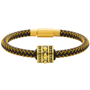 率性豪侠黄金手链男款足金999男士转运珠电黑金国潮手环送男生礼