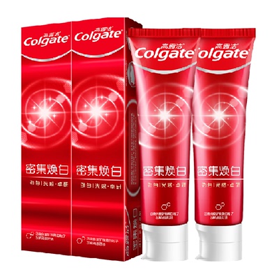 高露洁密集焕白锁白科技牙膏2支
