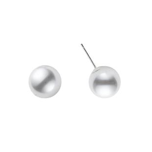 澳白色施家珍珠耳环耳钉冷白光轻奢高级感2026秋冬百搭