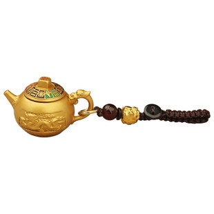 2026新款十二生肖打麻将把把壶胡黄铜手把件招财挂件饰创意钥匙扣