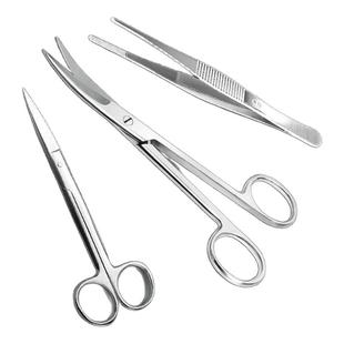 医用造口袋剪刀手术医疗器械工具套装剪解剖拆线用镊子外科弯配件