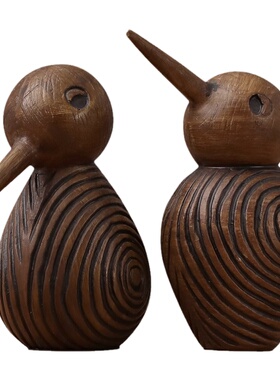 啄木鸟摆件书房酒柜高级感装饰品