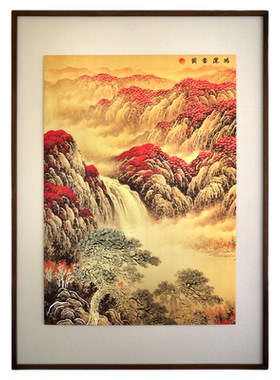 释同加厚铜雕画招财纳福挂画