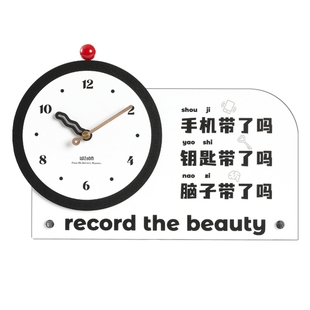 满得达家居客厅饰品玄关入户装饰摆件电视柜酒柜桌面高级感时钟