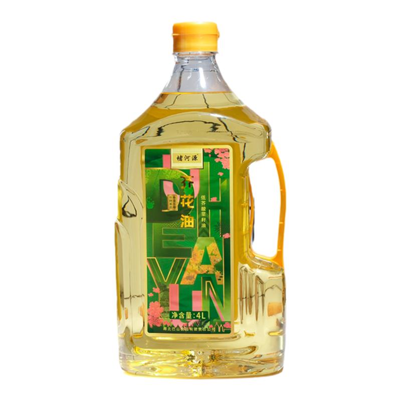 堵河源低芥酸芥花油一级压榨菜籽油食用油4L*1瓶工厂发货