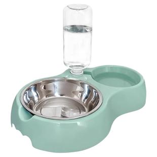 狗碗猫碗大号双碗自动饮水二合一饭盆加厚中小型狗食盆碗猫咪用品