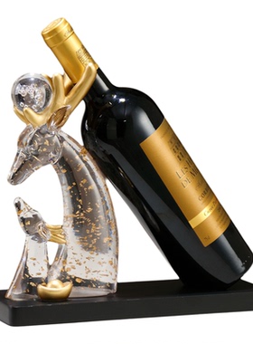 轻奢高档鹿红酒架摆件