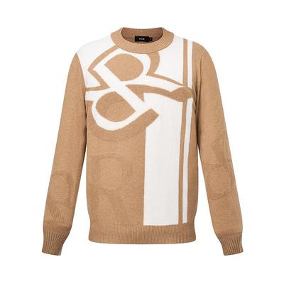 RARE威雅男装咖色圆领长袖毛衫