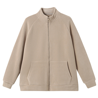 摇粒绒睡衣上衣单件女秋冬加厚