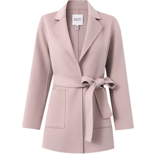 【裸感羊绒】FINITY菲妮迪毛呢外套女2025冬新款气质双面呢子大衣