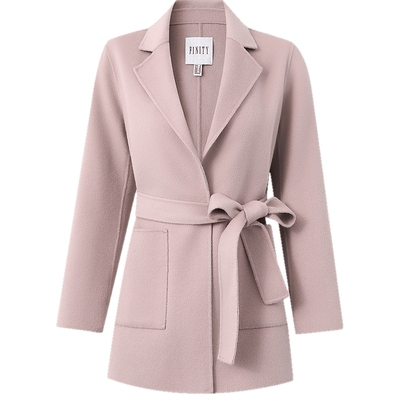 【裸感羊绒】FINITY菲妮迪毛呢外套女2025冬新款气质双面呢子大衣