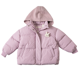 女童棉服冬季2025新款棉衣儿童外套加绒加厚小童宝宝冬装短款棉袄